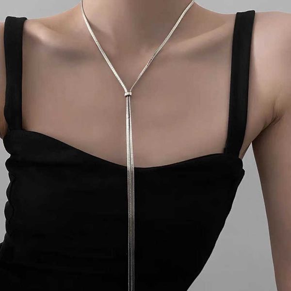 ONTWERPERS Koude en afstandelijke stijl, lange trekbare en verstelbare ketting, minimalistisch en niche-ontwerp voor vrouwen, hoogwaardige en stijlvolle halsketting, sleutelbeenketting trend