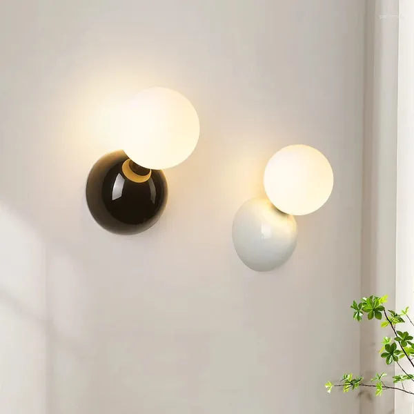 Lâmpada de parede moderna LED luz quarto cabeceira arte corredor arandela sala de estar para baixo casa habitacion luminária decoração