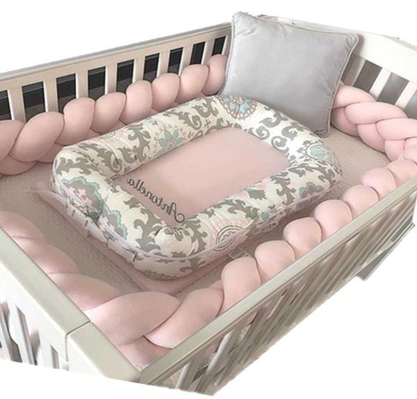 Baby Stoßfänger Bett geflochtene Krippen Stoßstangen für Jungen Mädchen Infant Crib Protector Cot Stoßstange Tour de lit Bebe Tresse Room Dekor q08285899258