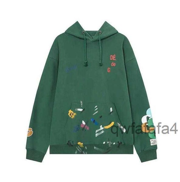 Mens Mulheres Designers Hoodies Galleryes Moda Hoodys Inverno Homem Manga Longa Womens Hoodie Roupas Casuais Roupas Verde UG0G