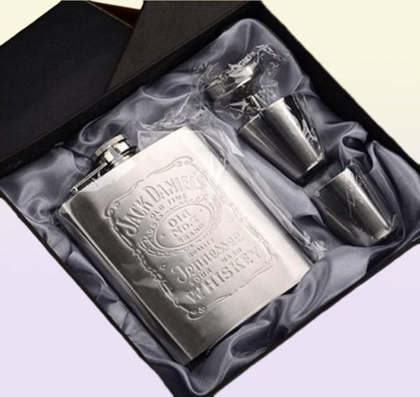 Kalça Şişeler Metal Taşınabilir Flagon Paslanmaz Çelik Hediyeler Gümüş Viski Alkol Likör Şişesi Erkek Mini Şişeler8052286
