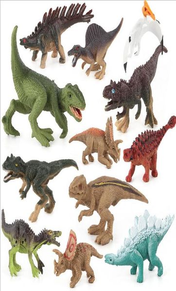 12-teiliges Set Dinosaurier-Spielzeug aus Kunststoff, Jurassic-Spiel-Dinosaurier-Modell, Actionfiguren, Geschenk für Jungen 5851579