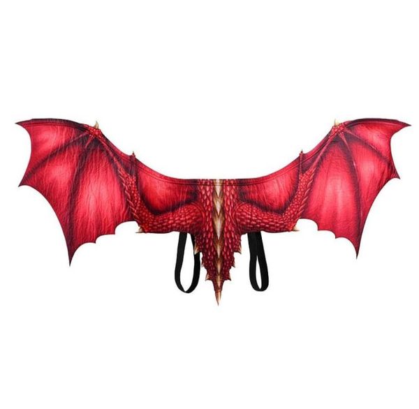 Halloween Mardi Gras Puntelli per feste Uomo Donna Cosplay Costumi di ali di drago in 6 colori DS180043897598