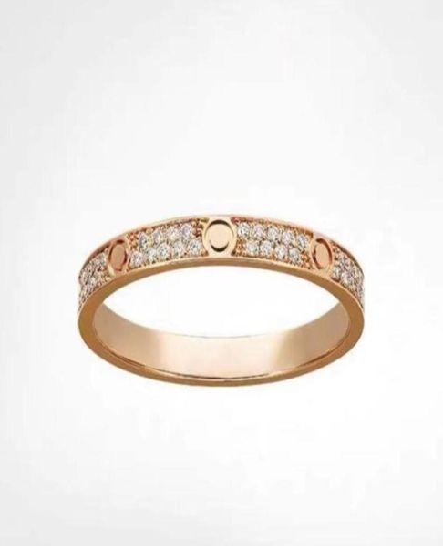 Bande avec Zircon complet 4mm de largeur bague d'amour de mariage femme bijoux anneaux cadeau d'anniversaire uniquement emballé sur sac Velet S121006317145