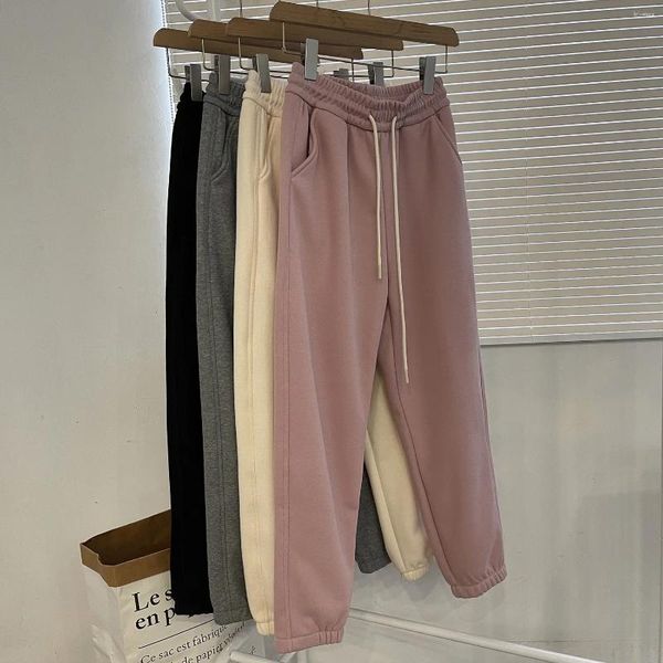 Damenhose, dick und warm, Ollie Velvet Plus Leggings, Jogginghose für Damen, locker, vielseitig, Student, Sport, Harem, Winter