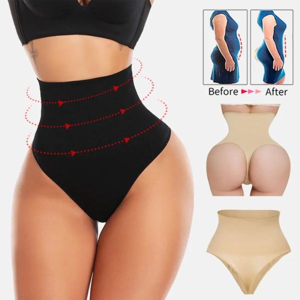 Intimo modellante da donna Mutandine sexy perizoma Vita alta G String Donna Intimo femminile Lenceria BuLifter Calcinha Corto S Plus Size Shapewear BJ