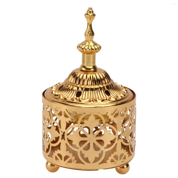 Titulares de vela Candlestick Home Ornament Holder Decorações de banheiro Censador de queimador de incenso Metal