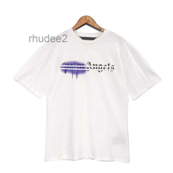 Designer de T-shirt de Luxo Marca Palms Angels Angel Camiseta Pa Roupas Spray Carta Manga Curta Primavera Verão Maré Homens e Mulheres Tee Recém-chegados em Ss Dtjz KHIA