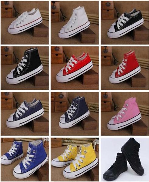 Top novo Brand Kids Canvas Shoes Fashion High - Low Shoes Boys and Girls Sports Sports Designer Shoes e Sports A0018696002