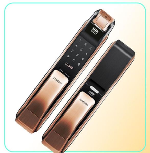 SHPDP728 Keyless BlueTooth lock Impressão digital PUSH PULL Two Way Digital Door Lock Versão em inglês Big Mortise4020504