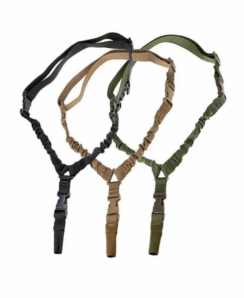 Cintura tattica in nylon multifunzione con imbracatura a un solo punto Cintura regolabile per softair con fibbia a sgancio rapido per caccia con fucile Wargame5147773