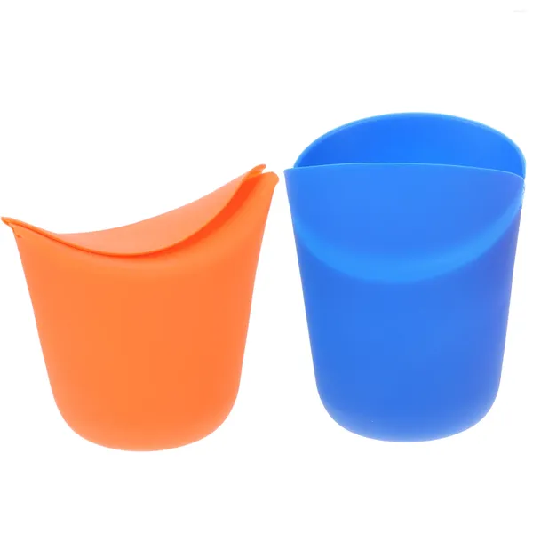 Conjuntos de utensílios de jantar 2 pcs contêiner bucket baldes dobráveis ​​baldes francês caixas de lanches reutilizáveis