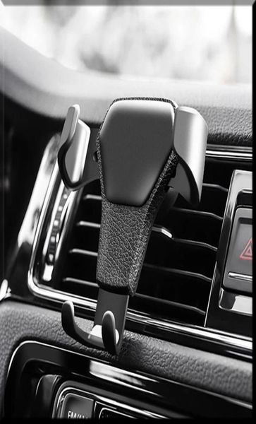 Travamento automático por gravidade Ventilação de ar universal GPS Suporte para telefone celular Suporte para carro Grade tipo fivela compatível com todos os Apple iP4440126