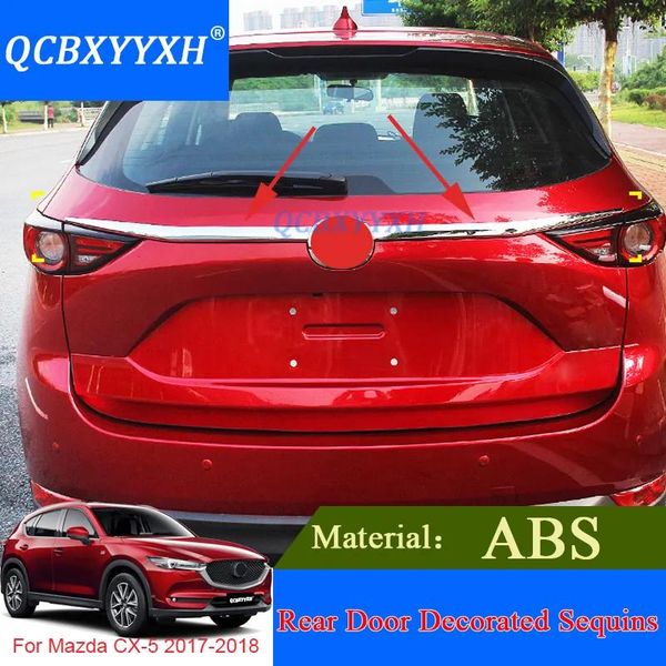 Accessoires ABS Car Styling Chrom Heck Trunk Trim Dekoration Pailletten für Mazda CX5 2017 2018 Zubehör Cover externe Dekorationsstreifen