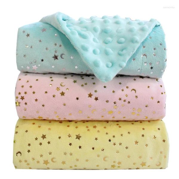 Coperte super morbide adorabili stelle dorate star moon trapunta infantile scintillanti stells girl bestet born crib biddings gambo