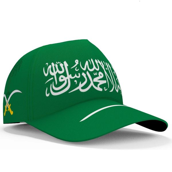 Boné de beisebol da Arábia Saudita grátis 3d nome personalizado Team Sa Hat Sau Country Travel Árabe Nation Arab Islam Arabian Flag Chapelaria 231228