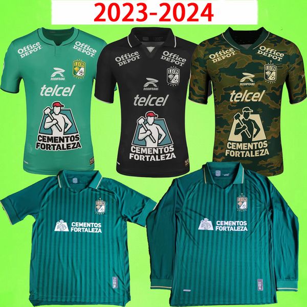 Leon 2023 2024 Leones Negros Udeg Camisas de futebol Edição especial Mens Liga MX 23 24 3rd Camisas de futebol Homens Kit Kit Aldult Uniformes