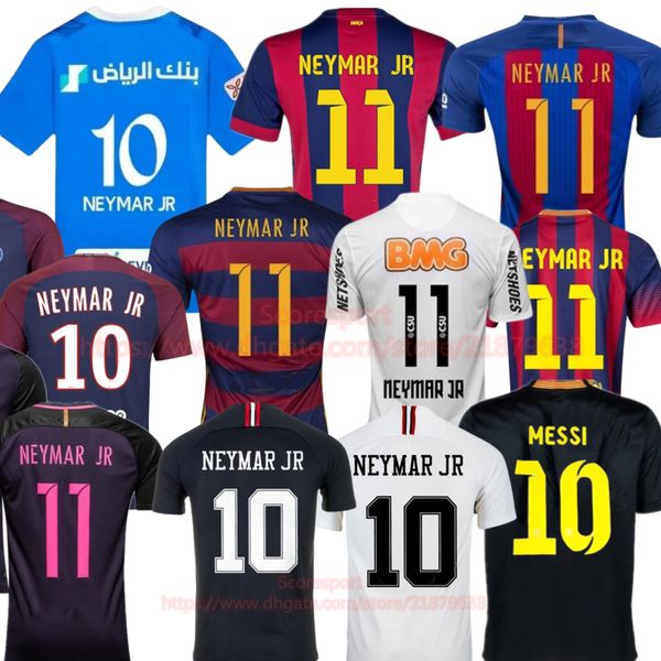 Futbol Jersey Neymar Retro Futbol Formaları Barca 13 14 15 Final Vintage Gömlek Paris Klasik Maillot De Foot 17 18 19 Taylandlı Gömlek Kit 2023