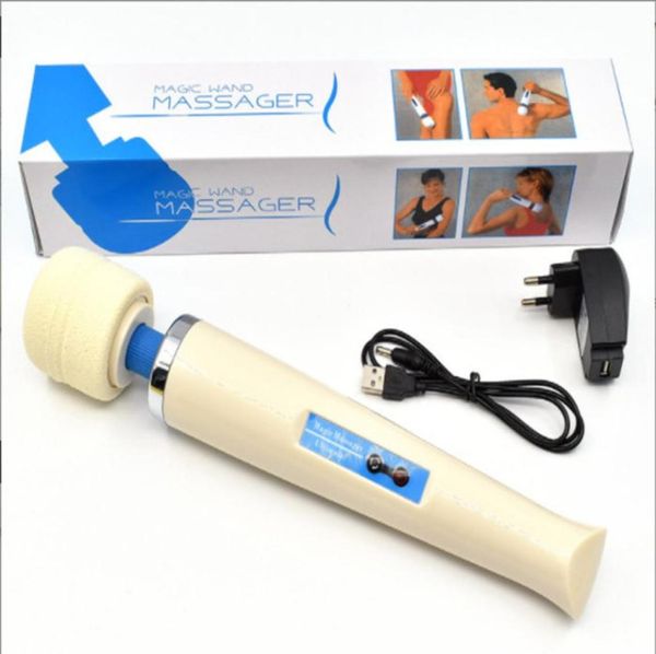 Magic Wand Massager 30 -скоростная частота мощные вибраторы AV Toys Toy Cobose Personal Massager Вибрация беспроводная USB Recharge2191324