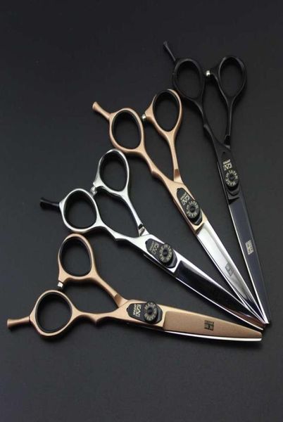 forbici da taglio per capelli da barbiere professionali di nuovo arrivo KASHO GF60 55 pollici60 pollici 6CR argentonerorosa dorata5467523