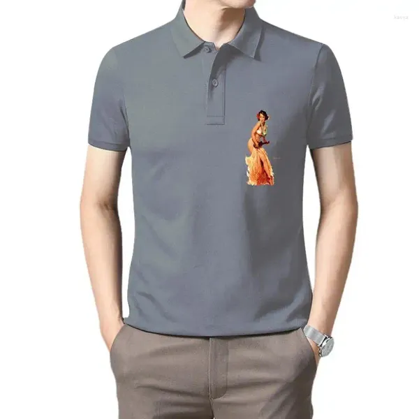 Herren Polos Hula Ukulele Humor Grafik T-Shirt T-Shirt 50er Jahre Mädchen Pinup Hawaiian Hawaii