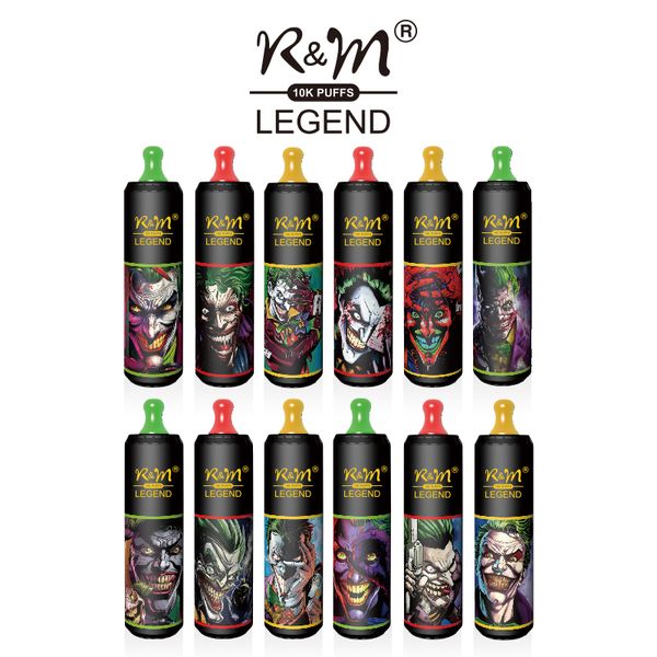 Penna vape usa e getta originale RM LEGEND 10000 puff10K Type-C ricarica controllo del flusso d'aria inferiore tecnologia più recente bobina a rete grande nuvola e buoni gusti E sigarette