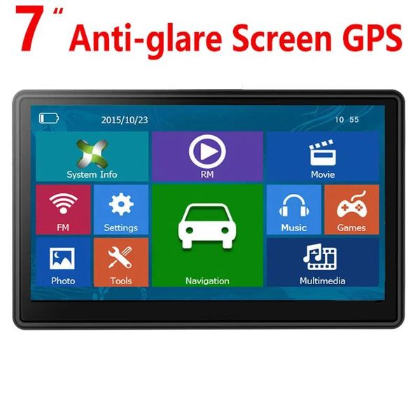 Accessori HD 7 pollici Navigazione GPS per auto Bluetooth AVIN 800x480 Touch Screen 800MHZ GPS SAT NAV Sistema FM MP4 8GB Nuove mappe