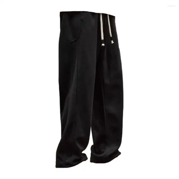 Pantaloni da uomo Leggings con coulisse Pantaloni sportivi in peluche spessi con tasche larghe sulle gambe per uomo Pantaloni invernali accoglienti Sport per il tempo libero