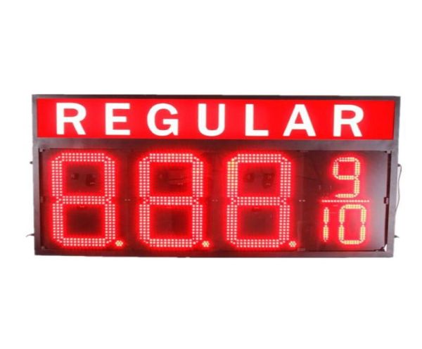 La stazione di servizio ad alta luminosità ha portato il segno del gas da 16 pollici con le cifre LED del segno del carburante colore rosso 8888 8889103806409