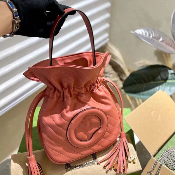 Designer-Tasche Blondie Fashion abnehmbare Kette Schultergurt Kordelzug öffnen und schließen Quaste Leder Bucket Bag einzelne Umhängetasche Handtasche Mi