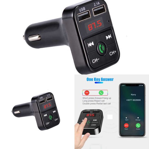 Lussuosa auto Bluetooth compatibile con scheda di trasmissione audio wireless 5.0 Fm Mp3 2.1a Accesso alla scheda di ricarica Dual USB