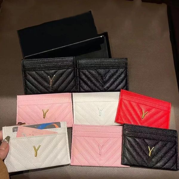 Halter Luxus Designer Kaviar Kartenhalter Echtes Leder Geldbörse Mode Mann Frau Bronze Y Geldbörsen Kreditkarten Taschen Brieftasche Tasche G