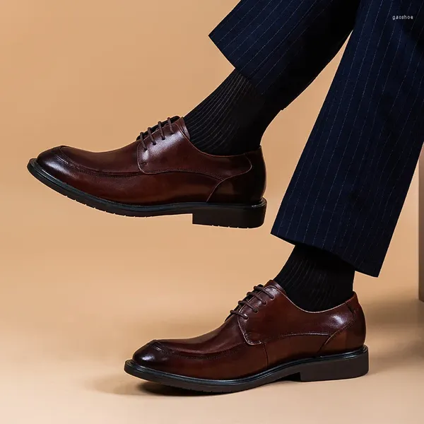 Scarpe eleganti da uomo italiane di lusso fatte a mano in vera pelle Marchio di qualità Confortevole Designer Matrimonio Derby sociale Uomo