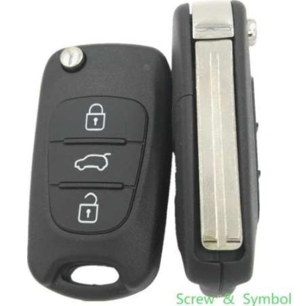 Совершенно новый чехол с дистанционным управлением с 3 кнопками и 3 кнопками для Hyundai I30 I35, сменный откидной чехол для автомобильного ключа с символом 9516084