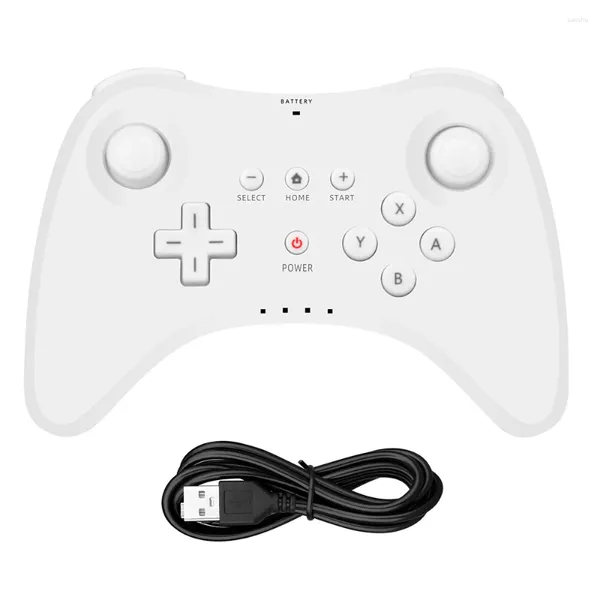 Controladores de jogo Ostent para Wii U Pro Controller sem fio Bluetooth Controle Remoto Dual Analog Gamepad com cabo USB