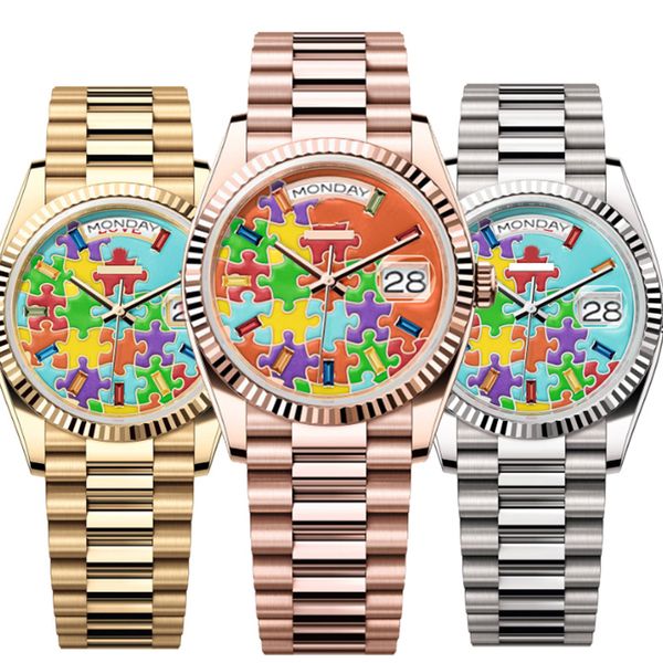 Luxury's Men's Watch Dial Dial Roman Numero Roman 40mm/36mm Watch's Watch Sapphire Waterproof Mechanical Movement Orologio Montre de Luxe