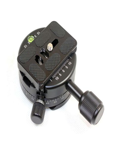 X64 360 Derece Rotasyon Panoramik Tripod Balo Kafası 3way Kabarcık Seviyesi Aynasız SLR Kamera için Hızlı Serbest Bırakma Plakası1673456