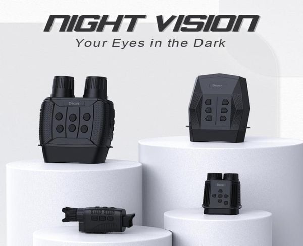 Óculos de visão noturna infravermelho ir binóculos monocular digital zoom dispositivo caça equipamentos acampamento 1080p vídeo 2207078301321