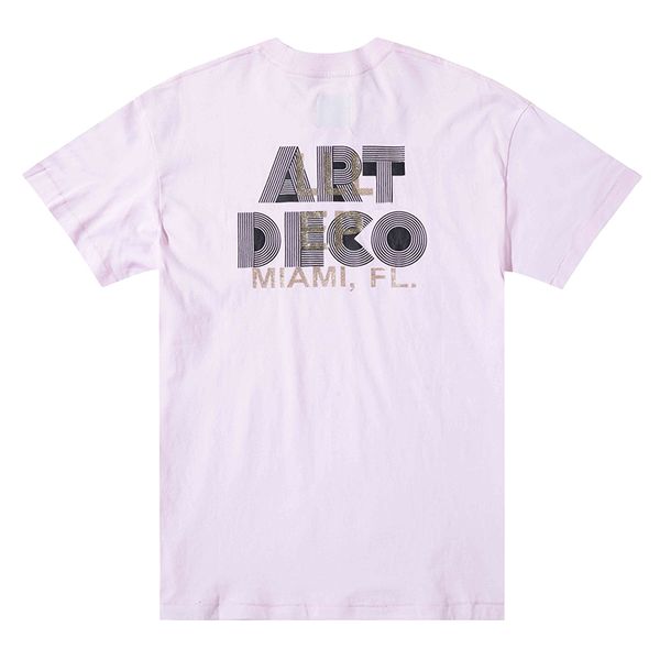 24ss Primavera Estate USA Oversize Art Solid Lettera Stampa dorata T-shirt rosa Moda Uomo Manica corta Skateboard Tshirt Abbigliamento donna T-shirt firmate in cotone casual