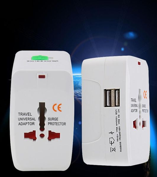 Универсальный универсальный адаптер международного стандарта USB-порт World Travel Адаптер для зарядного устройства переменного тока с конвертером AU, США, Великобритании, ЕС Plug5278960