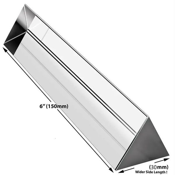 30 * 30 * 150 mm dreieckiges Kristallprisma, optisches Glas, Prisma, Prisma, Pografiefilter, Spektrum, Physik, Prisma für PO 231229