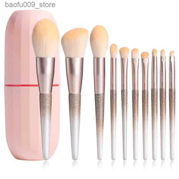 Make-up-Pinsel, 10-teilig, Kosmetikpinsel-Set, Mischpulver, flüssige Foundation, Lippe, Augenbrauen, Lidschatten, Concealer, Kontur-Make-up-Pinsel-Werkzeug Q231229