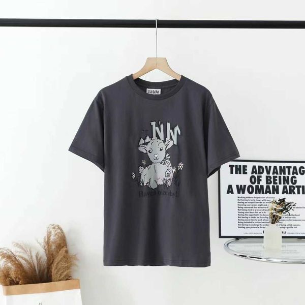 2024 Новая футболка GANT Дизайнерская мужская футболка Женская футболка Модная футболка с надписью Досуг 100% хлопок Лето с коротким рукавом S-L Модная футболка Animal Letter33 91IM00
