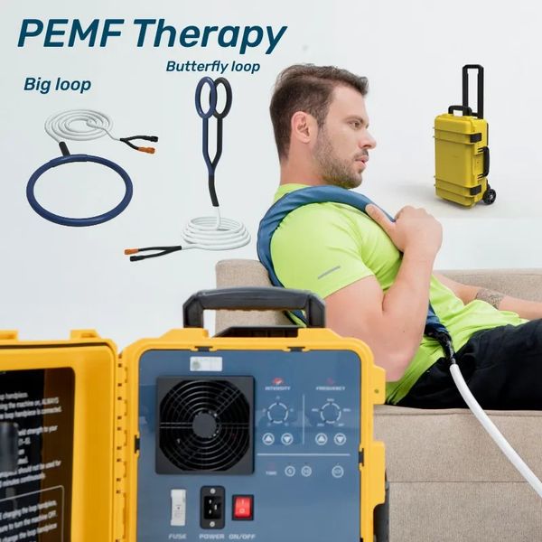 PEMF-Magnettherapiegerät, 6000 Gauss, hohe Durchschlagskraft, PMST-Schleife, für Arthritis, Sportverletzungen, Körperrehabilitation, reduziert Schmerzen und Entzündungen