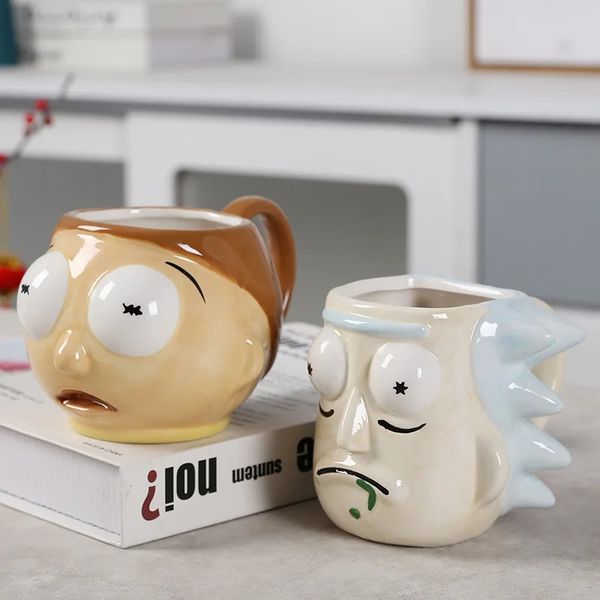 400 ml Kreative Cartoon Anime Kaffeetasse 3D Große Kapazität Keramik Tasse Milch Tasse Home Office Kinder Becher Wasserkocher praktische Geschenk 231228