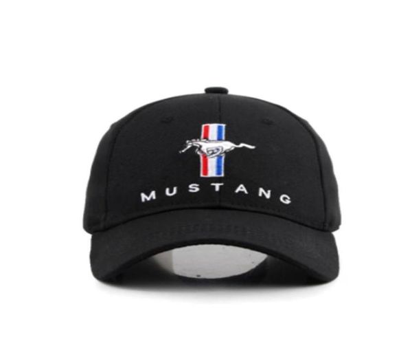 Шляпы с широкими полями 2021 Черная бейсболка Спортивный гоночный автомобиль Мужские солнцезащитные очки Moto MUSTANG Мотоцикл 3D Embroidery8007013