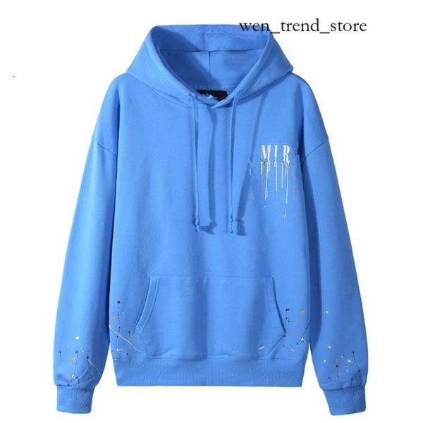 Amirly Mens Hoodies Sweatshirts Tasarımcı Giyim Çiçek Küçük Taze Desen Baskı Terry Hoodie Sweater Erkekler için Amirs Moda Amires 435