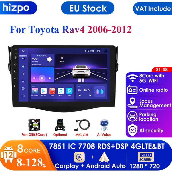 GPS per Toyota RAV4 RAV 4 2006 - 2012 Autoradio Navigazione multimediale 2 Din Android 2din Autoradio Carplay Stereo SWC DVR Camera