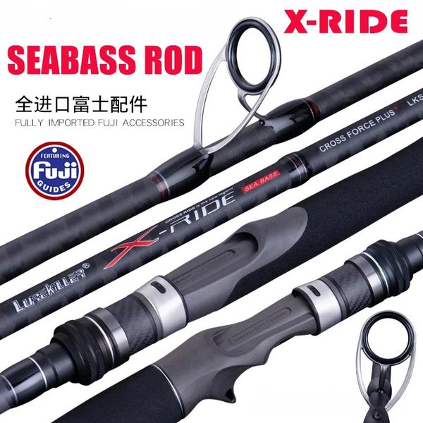 X-Ride Seabass Rod Fuji Parts Alconite Rings 2.4M/2.7M/2.9M Spinning Fishing Rod Lure 10-50g Light shore jigging rod 231228