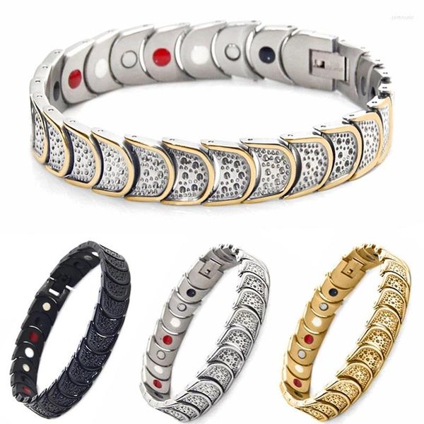 Charme Pulseiras 5 em 1 Homens Casal Pulseira Ímãs Removíveis Pulseira Alivia Fadiga Magnética Jóias